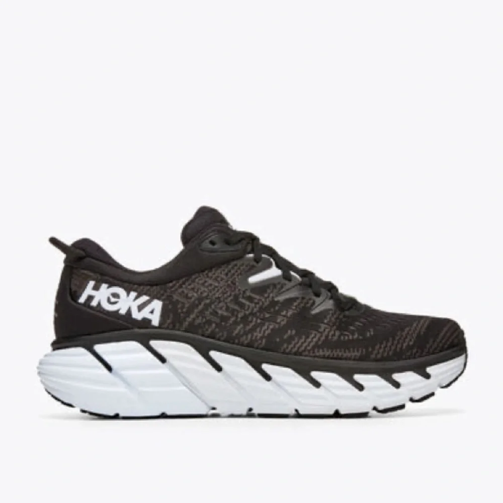 HOKA Graviota 4 Black and White Running Shoes - Picture 3 of 10